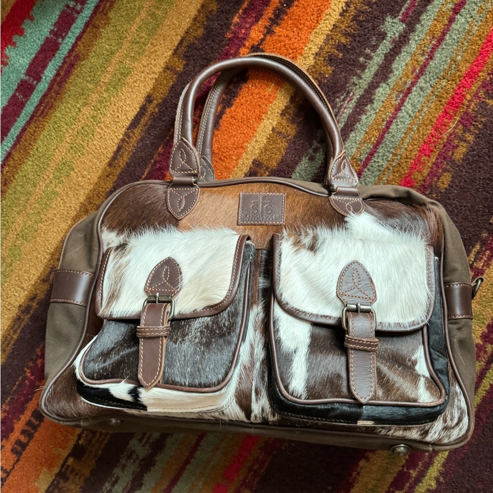 STS cowhide duffle bag